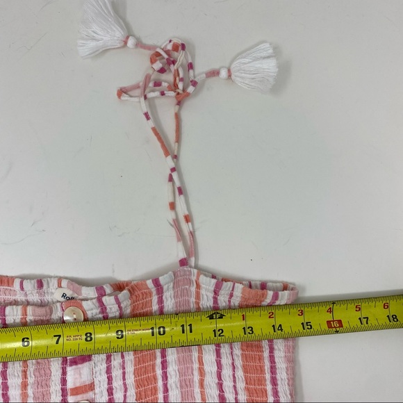 Roller Rabbit East Hampton Kirsten Midi Dress Striped Coral Pink Large - Picture 6 of 10
